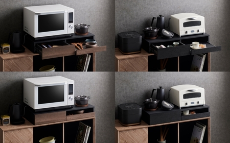 家具 スライドテーブル ブラック×ブラウン≪RDS-0280SL-BDB≫ 家具 朝日木材