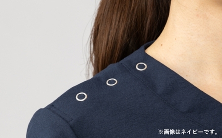 レピウスの白衣 【レディース】スクラブ リンクル / ネーム刺繍付き (カラー：グレー、サイズ：L)_0113-019-T05-2-4