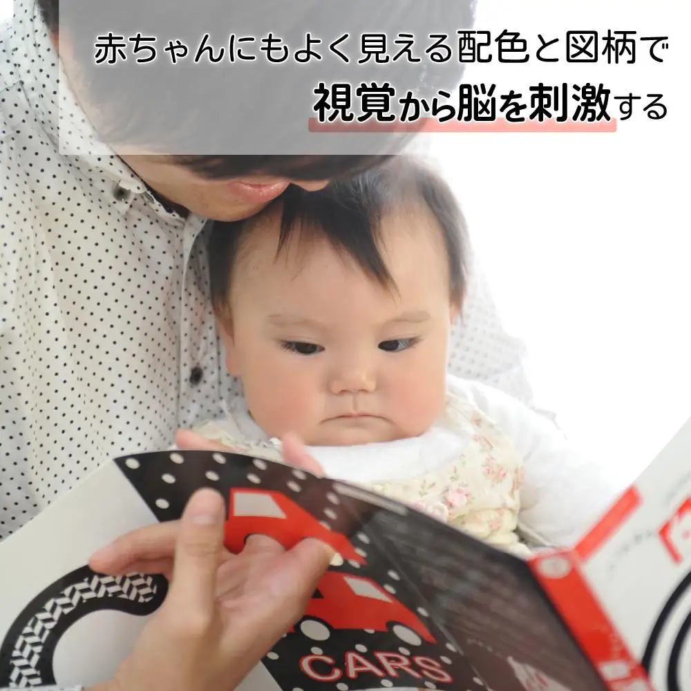 非認知能力を高める、０歳からの「対話読み聞かせ」白黒赤絵本（知育玩具）