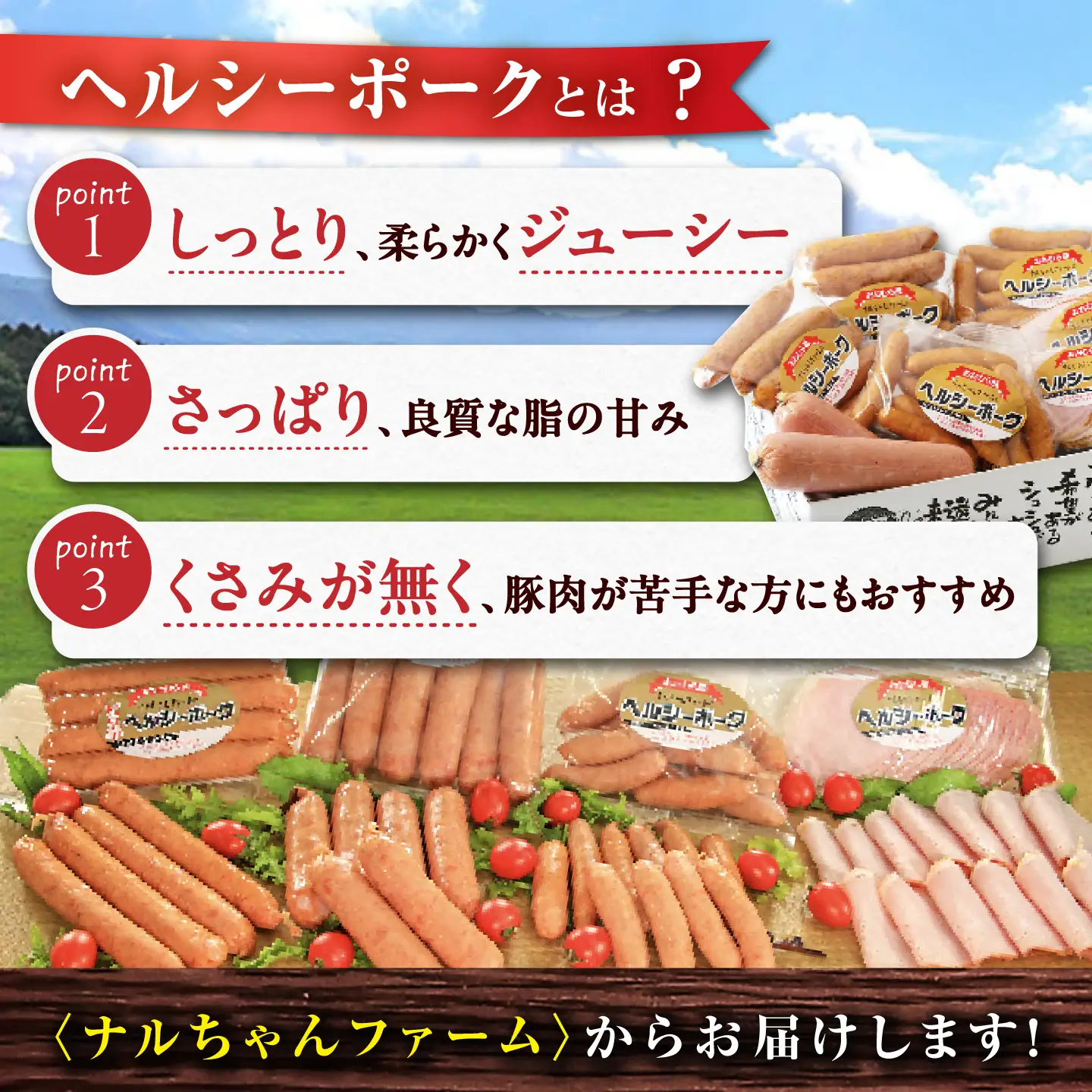 【3回定期便】総重量3.25kg ナルちゃんファーム豚肉 しゃぶしゃぶ スライス ハムセット / 豚肉 しゃぶしゃぶ スライス ハムセット / 大村市 / おおむら夢ファームシュシュ [ACAA345]
