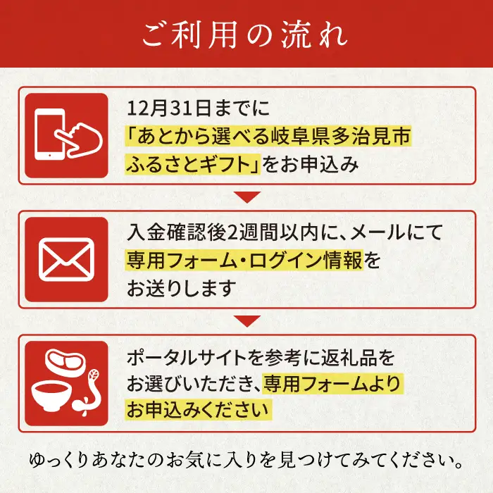 【あとから選べる】 岐阜県多治見市ふるさとギフト 50万円分  飛騨牛 日本酒 スイーツ 美濃焼 あとから ギフト[TDA034]
