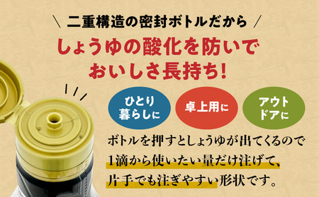 創業明治45年 蔵元直送 塩分55%カット 旨だし醤油 新鮮ボトル 3本セット K058-024 調味料