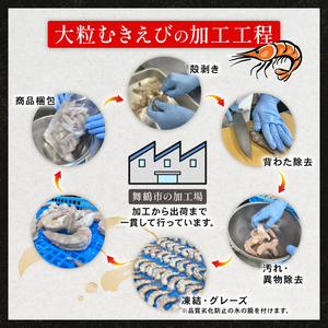 特大むき海老 約1kg 養殖海老 冷凍海老 海老