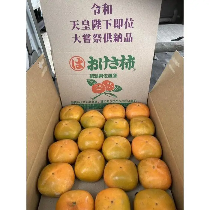 贈答用 秀品 佐渡産 大玉おけさ柿 Lサイズ（36玉）約7.5kg  羽茂産 | 新潟県 佐渡市 柿