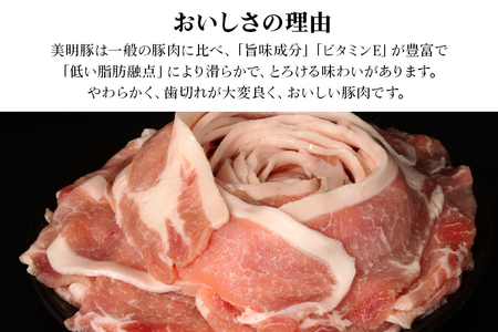 549 豚肉 ロース 薄切り 1.1kg 茨城県 ブランド豚 美明豚 SPF豚 肉質 柔らか ジューシー 甘み【茨城県共通返礼品/行方市】