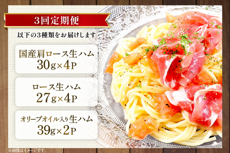 生ハム 3回 定期便 おいらの生ハム アソート セット 計30p