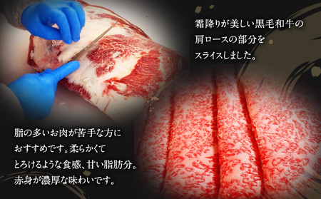 【 毎月 数量限定 】 鹿児島県産 黒毛和種 和牛 肩ロース スライス 500g  【 2025年3月 お届け 】 K111-038_0103 肉 牛肉 冷凍