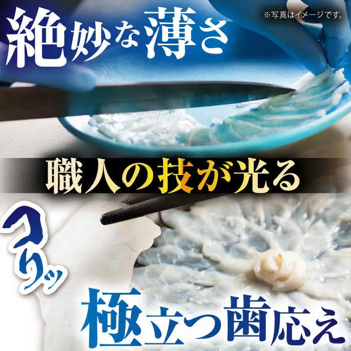 とらふぐの刺し身＆ヒラメの薄造り 大皿×各1枚 計250g [SFJ027] ふぐ