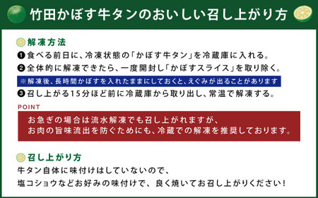 【3ヶ月毎2回定期便】竹田かぼす 厚切り牛タン 250g×2パック （約500g） 小分け 500g×2回 合計約1kg