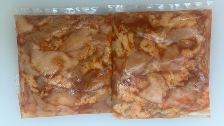上州牛 (国産) 中落ち極厚カルビタレ漬け400g・国産シマ腸タレ漬け400gセット [2206]