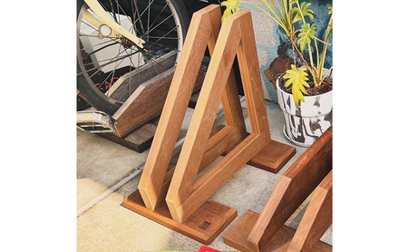 サイクルスタンド 木製 自転車 サイクルスタンド【トライアングル】