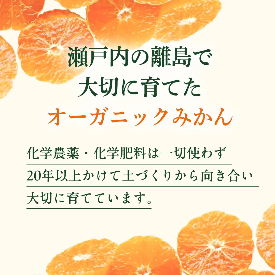 オーガニック 瀬戸内みかん 3kg (30~40個程度)  【2026年10月中旬～1月発送】