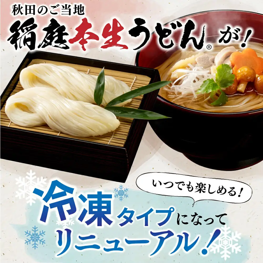 稲庭本生うどん 8食・比内地鶏つゆ 500ml×1本 セット