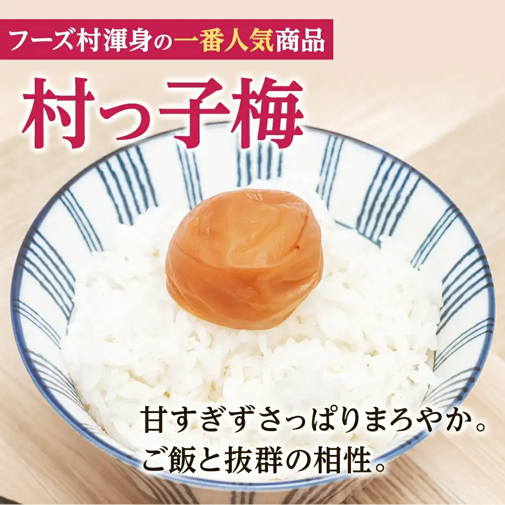 紀州南高梅　村っ子梅（塩分約8％）400g×1 はちみつ梅干し / 和歌山 梅干し 田辺市 紀州南高梅 南高梅 梅干 梅 うめ 肉厚 お米 おにぎり 焼酎 梅酒 健康 はちみつ入り 減塩 塩分控えめ ご飯のお供【fuz029】