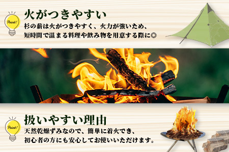 森と川の町 那賀町で育まれた 木頭杉の薪 (約16kg) 30～35本 規格 40cm NW-17【徳島県 那賀町 国産 木頭杉 杉 針葉樹 天然 乾燥 薪 スギ 焚付け材 キャンプ ソロキャンプ 木材 焚き火 焚火 暖炉 ストーブ 燃料 BBQ バーベキュー アウトドア】