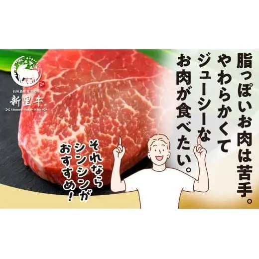 石垣島産 黒毛和牛 新里牛 シンシン極上赤身ステーキ　合計400g 　SZ-35