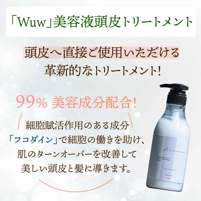 頭皮と髪の美容液トリートメント「Wuw」フルーツフローラルの香り400ml 桂川町/株式会社studio.FELIZ [ADBU011] トリートメント ダメージケア サロン
