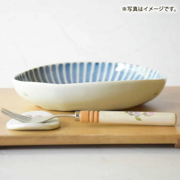 【波佐見焼】十草 三つ花 盛鉢【藍水】[GB54]
