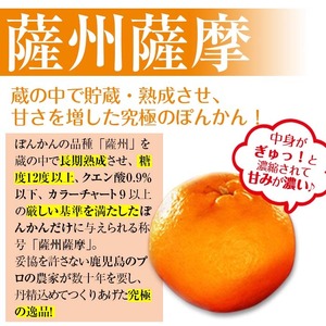 ＜先行予約＞＼数量・期間限定／本格貯蔵 ぽんかん 薩州薩摩 約5kg ぽんかん【01-039-04】