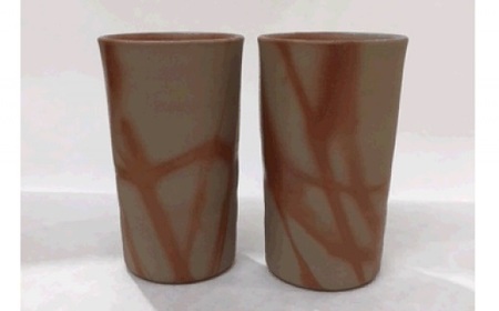 【天満屋選定品】ビアマグペア 【 備前焼 緋襷焼 】