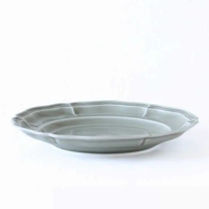 【波佐見焼】ombre de fleur プレートL ロイヤルグレー 2枚セット 食器 皿【翔芳窯】[FE365]