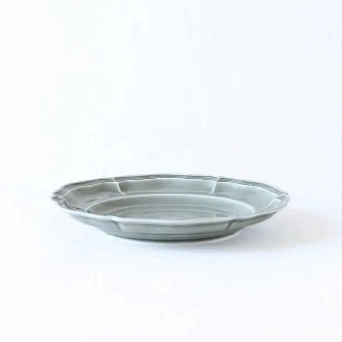 【波佐見焼】ombre de fleur プレートM ロイヤルグレー 2枚セット 食器 皿【翔芳窯】[FE370]
