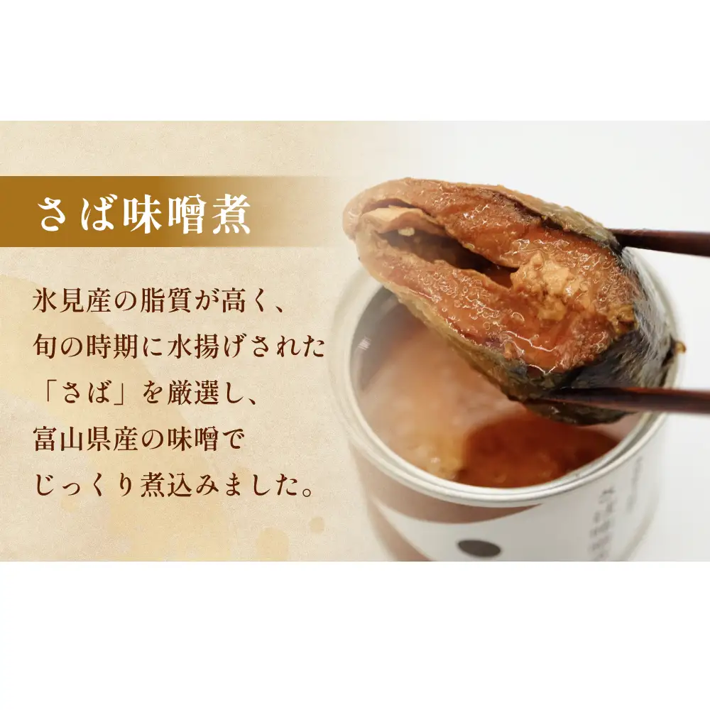 越田商店 缶詰 2缶＜さば味噌煮＞  富山県 氷見市 缶詰 魚 非常食 保存食