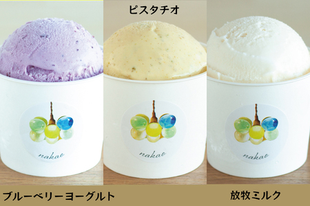 ジェラート6種6個セット｜ジェラート アイス アイスクリーム スイーツ ミルク いちご ブルーベリーヨーグルト バニラ ピスタチオ ギフト 仙台 富谷 なかお NAKAO デザート [0249]