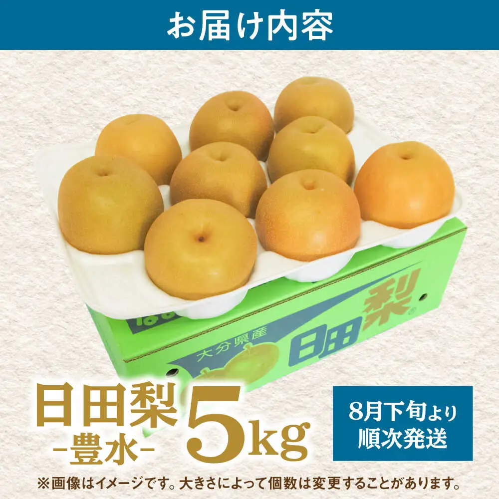 【先行予約・26年8月以降発送】梨 豊水 5kg 日田 梨 [ARBB002]