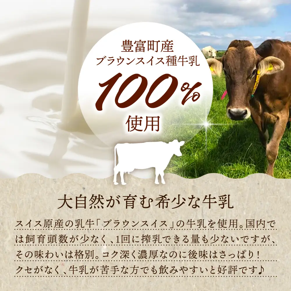 E.den豊富牛乳ジェラート ブラウンスイスミルク 6個 ジェラート