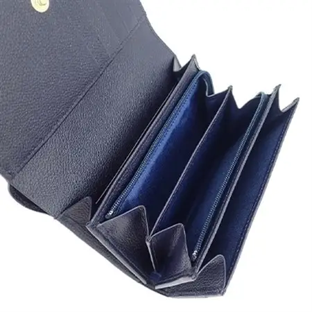 【濱野皮革工藝】グレースミディアムウォレット(ネイビー)_装飾品・工芸品 財布 服飾小物 _【1119357】
