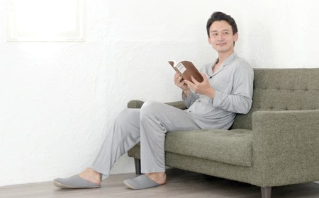リヨセル＆シルク テーラーカラー前開き メンズパジャマ 株式会社ラブリー パジャマ工房 滋賀県 東近江市 A-I20 紳士 男性用 ルームウェア 部屋着 上下セット 快眠 肌触りなめらか