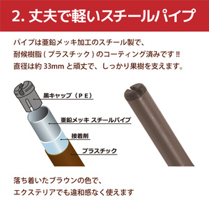 daim ガーデンアグリ果樹棚セット 2m×2m 藤棚・ぶどう棚 [H-18402]