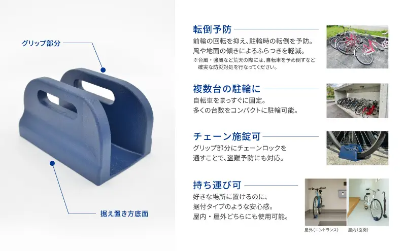 ハンドル回転ストッパー 自転車 前輪 固定 ハンドル回転ストッパー【1個】