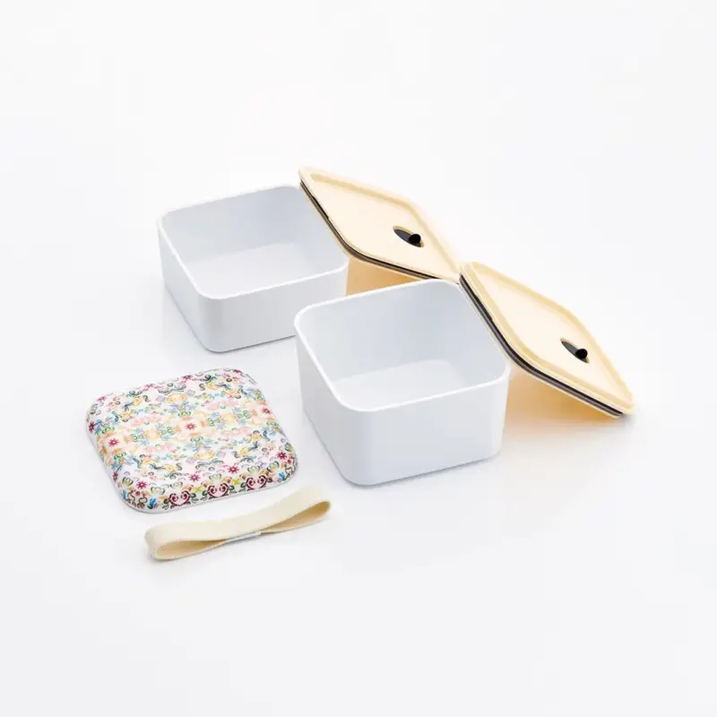 弁当箱 ランチボックス 弁当箱 レッド 2段 600ml 6-066
