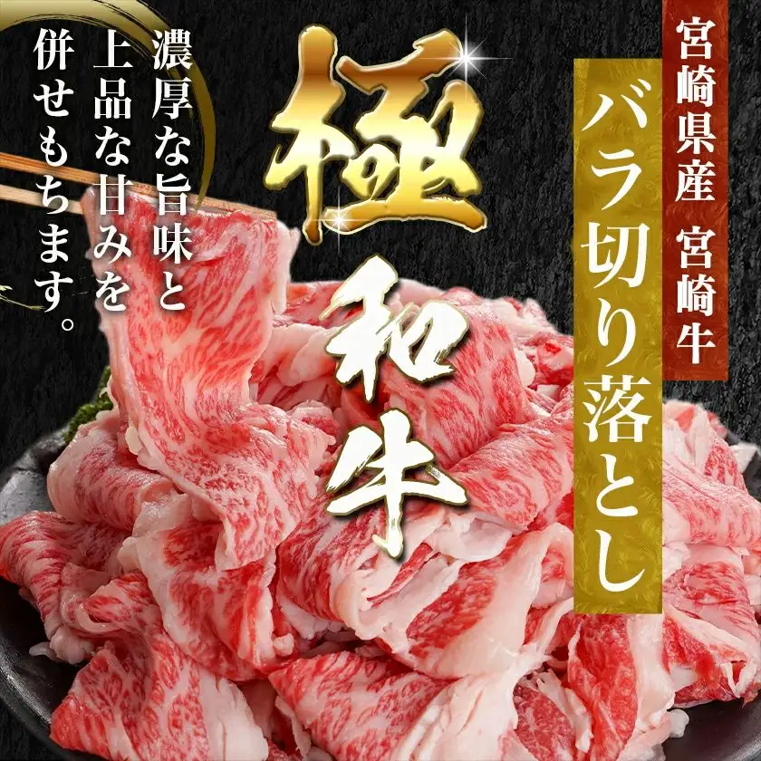 宮崎牛バラ&黒豚ウデ・モモ切り落としセット(合計1.7kg)〔MJ-N403〕_(都城市) 宮崎県産 宮崎牛 バラ(500g) 都城産 黒豚(300g×4) 小分け セット 肉じゃが カレー 炒め物 煮込み 焼き