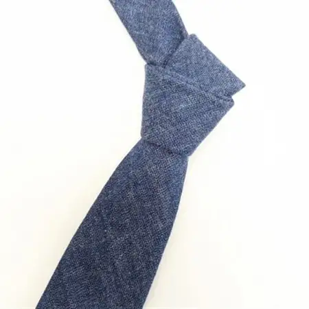 岡山産デニムネクタイ【DeniMUSASHI】ハンガーパッケージ付・インディゴ_装飾品・工芸品 ネクタイ・ベルト 服飾小物 _【1456890】