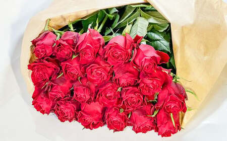 バラの花束 アマダ（赤）（20‐30本）| 花 バラ 薔薇 ローズ 生花 花束 ブーケ 赤 贈り物 プレゼント ギフト【2026年11月下旬頃迄発送予定】