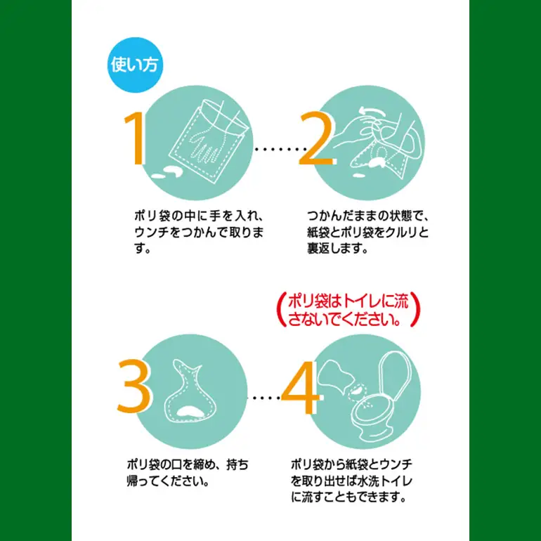 【ふるなびWEEK対象】ペット用 ウンチ 処理袋 GREEN ポイ太くん 200枚×4パック JU-003