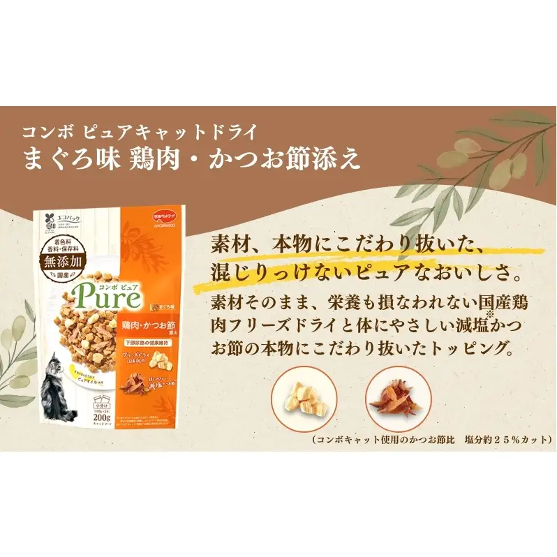 キャットフード コンボ ピュア ドライ まぐろ味 鶏肉 キャットフード