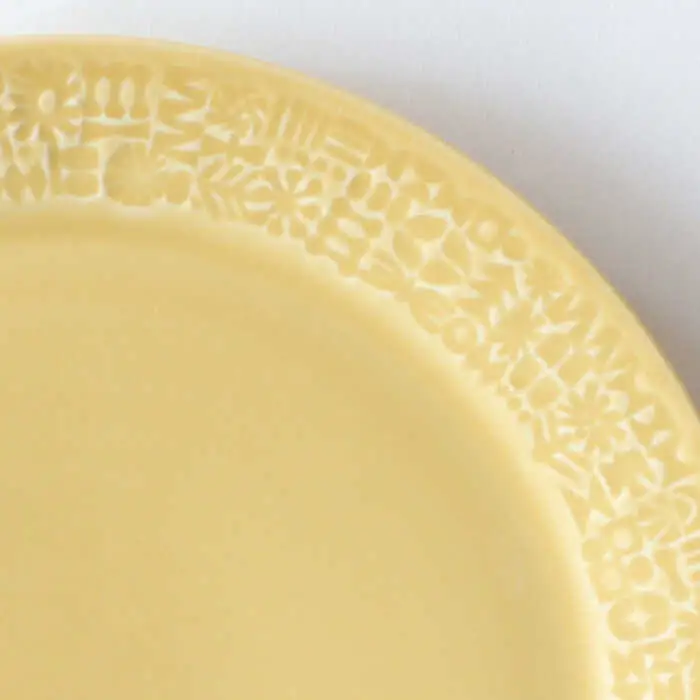 【波佐見焼】PATTERNED PLATE 21 yellow 【BIRDS’ WORDS】[CF092]