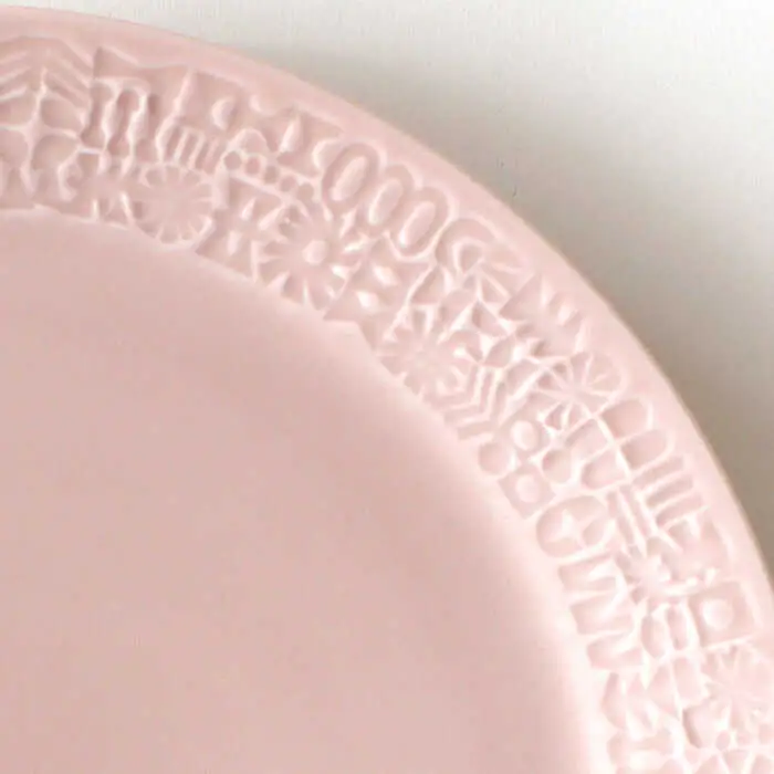 【波佐見焼】PATTERNED PLATE 21 antique rose 【BIRDS’ WORDS】[CF093]