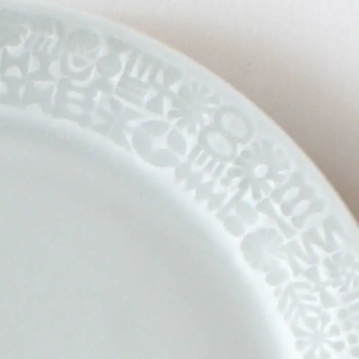 【波佐見焼】PATTERNED PLATE 21 morning mist 【BIRDS’ WORDS】[CF095]