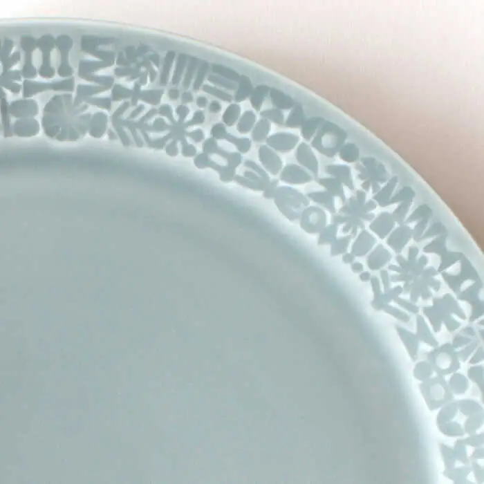 【波佐見焼】PATTERNED PLATE 21 squall gray 【BIRDS’ WORDS】[CF097]