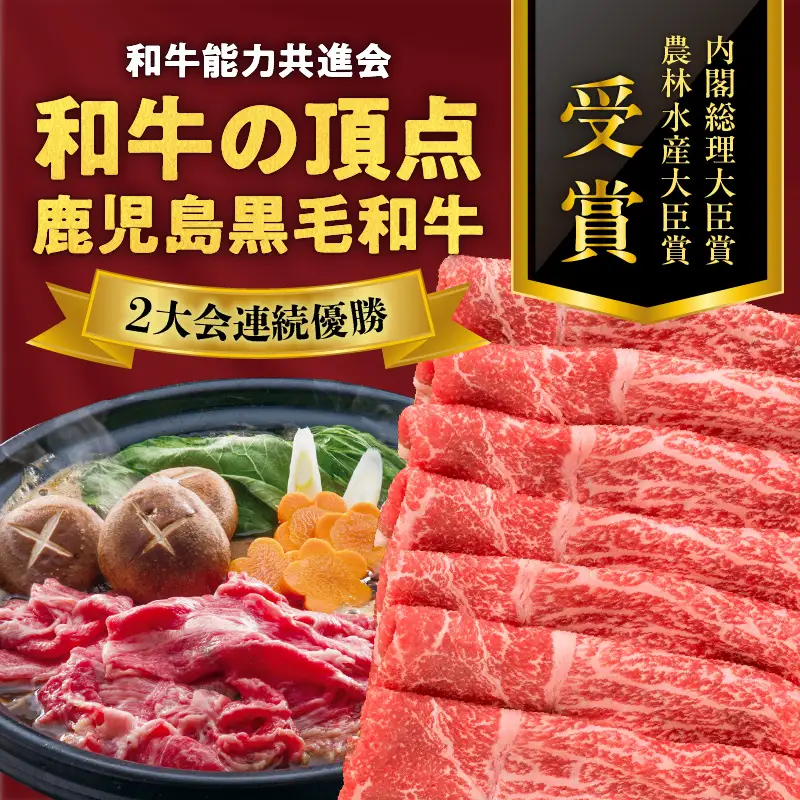 鹿児島県産黒毛和牛 モモスライス K326-008 肉 牛肉 冷凍