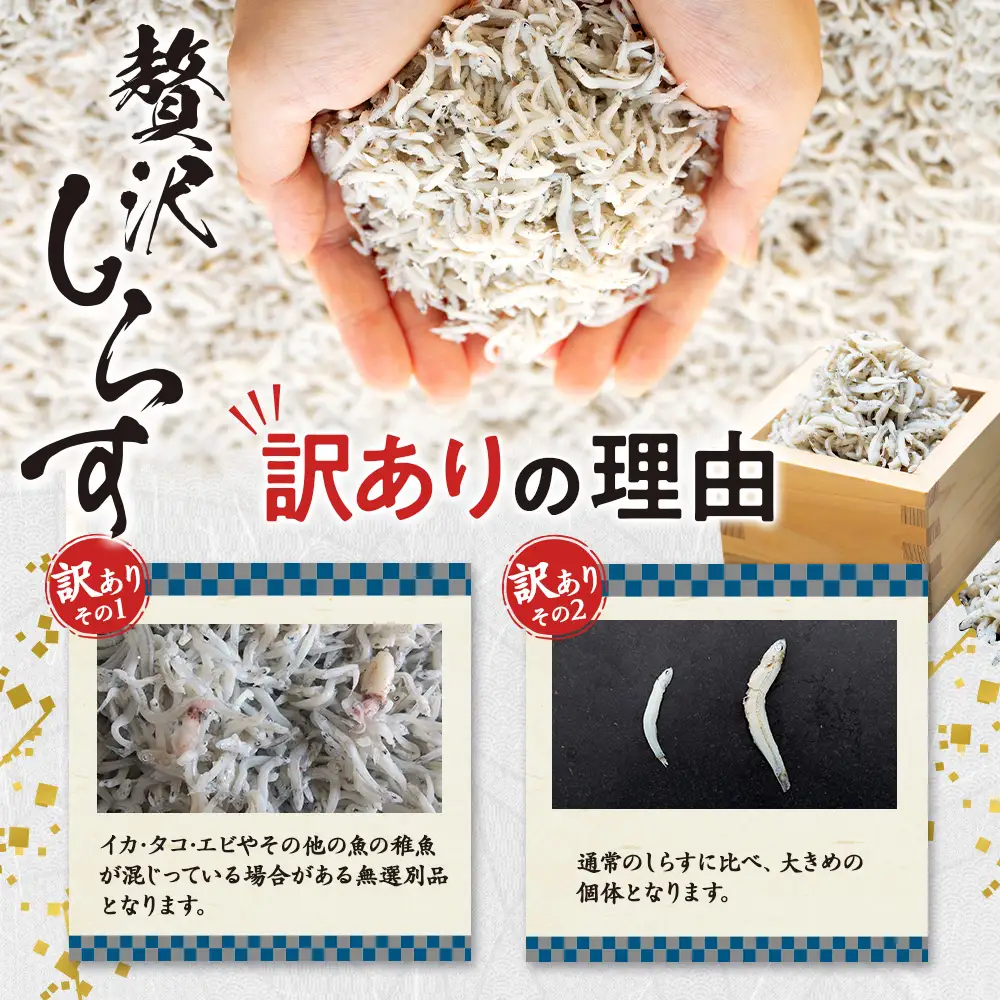 生しらす 200g 訳ありしらす干し 500g 食べ比べセット