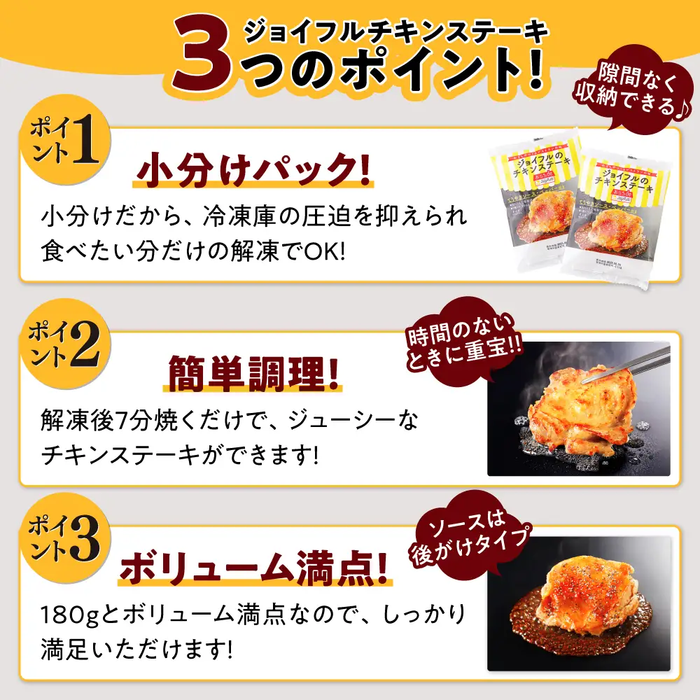 【全3回定期便】ジョイフル　チキンステーキ　14袋（てりやきソース・ペッパー付き） [ABAA081] 