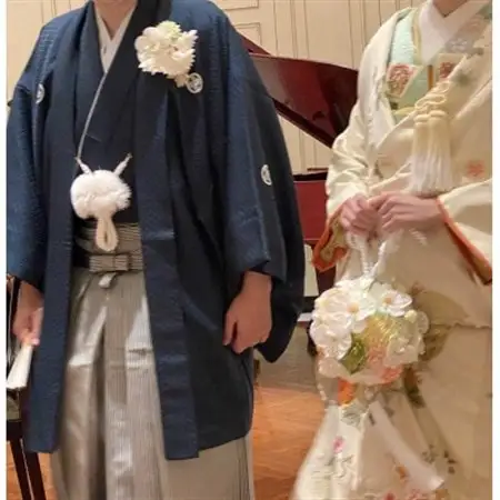 森の美しさを守る　与謝野ヒノキの木箱入り シルク100%つまみ細工ウエディングボールブーケ_雑貨   _【1584976】