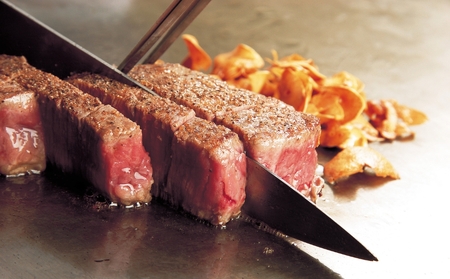 【バンブー グラッシィ 恵比寿店】【特撰OMAKASE】黒毛和牛ランプステーキ、生雲丹、旬魚の鉄板焼など全7品＜2名様＞（ぐるなびセレクション） 【125117】