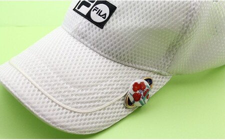 二宮閑山 有田焼ゴルフマーカー つゆ草・花鳥 2個セット ゴルフグッズ ゴルフ小物 bx032